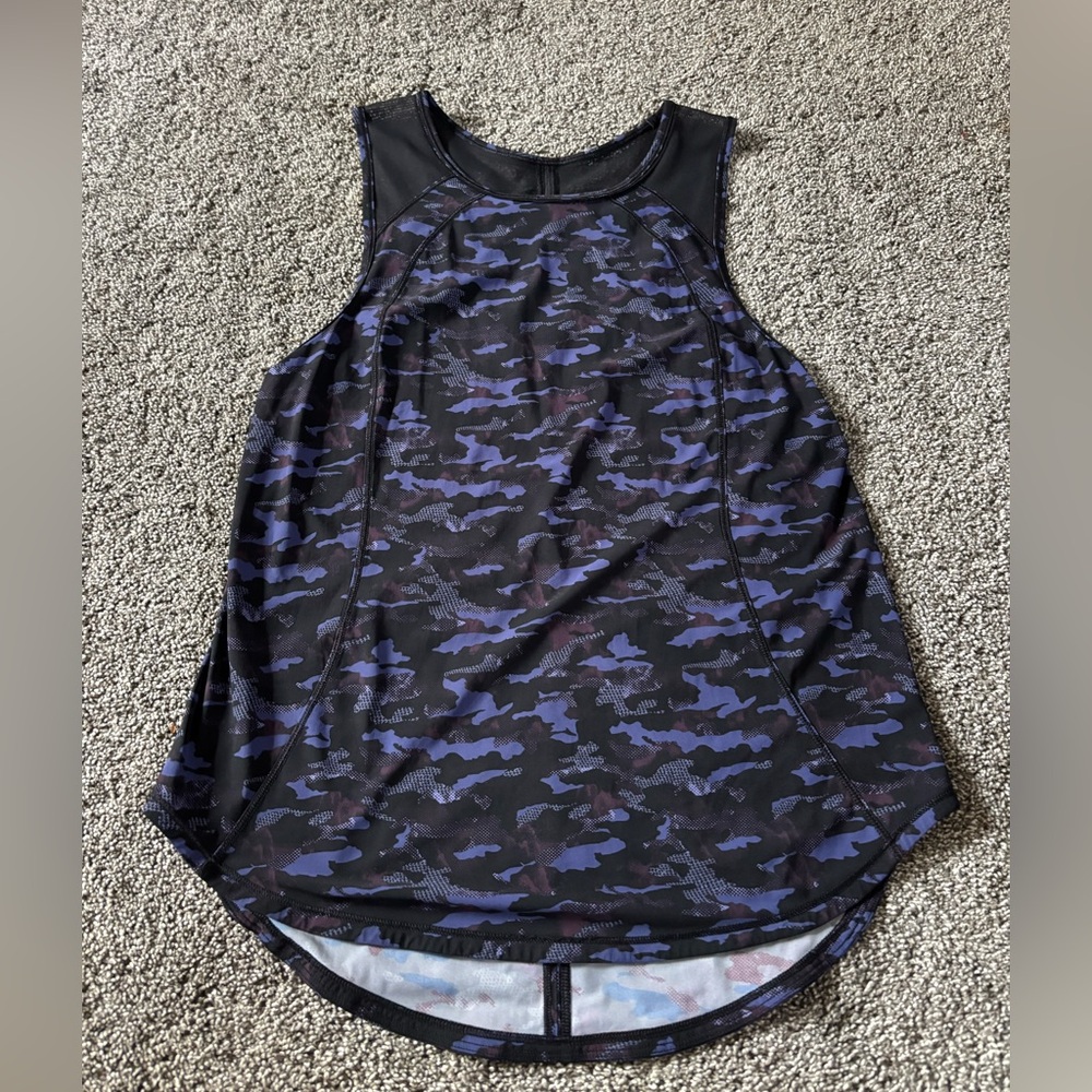 Lululemon Athletica Purple Black Muscle Tee Sleeveless